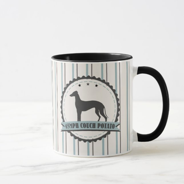 Greyhound Retired Racer 45mph Lazy Dog Mug (Right)
