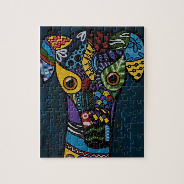 Greyhound - Retired Racing Greyhound Rescue Jigsaw Puzzle (Vertical)