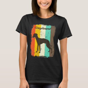 Greyhound Retro 70s Vintage Cute Dog T-Shirt