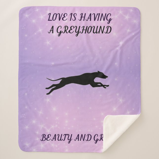 Greyhound sherpa blanket. blanket (Front)