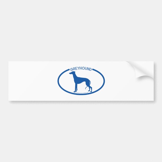 Greyhound Silhouette Bumper Sticker (Front)