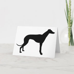 Greyhound Silhouette Card