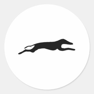 Greyhound Silhouette Classic Round Sticker