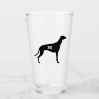 Greyhound Silhouette Custom Dog Lover's Drinking