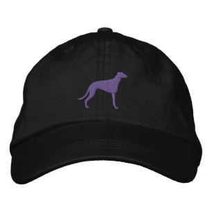 Greyhound Silhouette Embroidered Hat