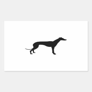 Greyhound Silhouette Rectangular Sticker