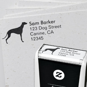 Greyhound Silhouette Return Address Self-inking Stamp