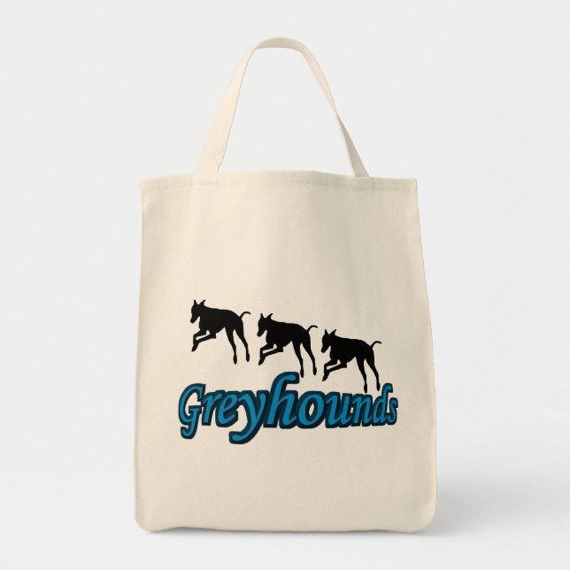 Greyhound Silhouettes Dog Tote Bag (Front)