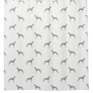 Greyhound Silhouettes Pattern Shower Curtain