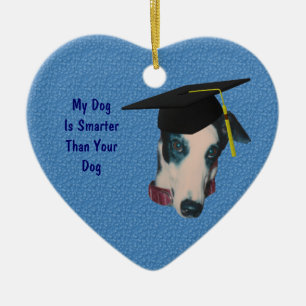 Greyhound Smarter Funny Dog Ornament