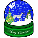 greyhound snow globe photo sculpture decoration<br><div class="desc">cute holiday ornament</div>