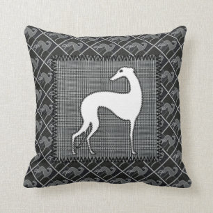 Greyhound stylized “Patchwork " Cushion