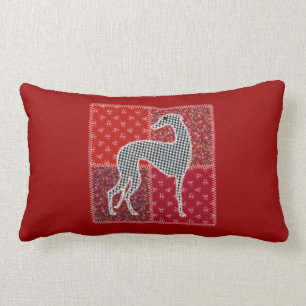 Greyhound stylized “Patchwork " Lumbar Cushion