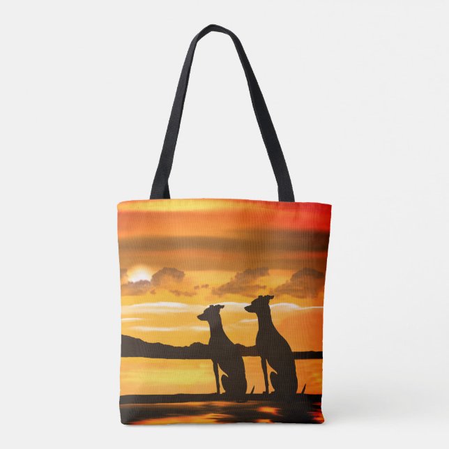 Greyhound Sunrise Tote Bag (Back)