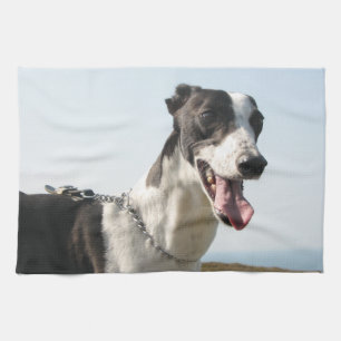 Greyhound teatowel - Handsome Boy P4 Tea Towel
