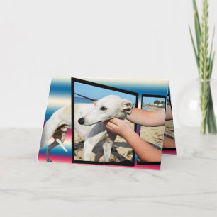 Greyhound Three Dimensional Greeting Card