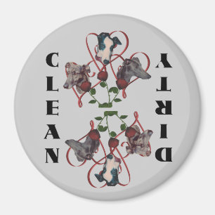 Greyhound Trio Hearts Dog Dishwasher Magnet