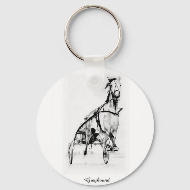 Greyhound Trotter Key Ring (Front)