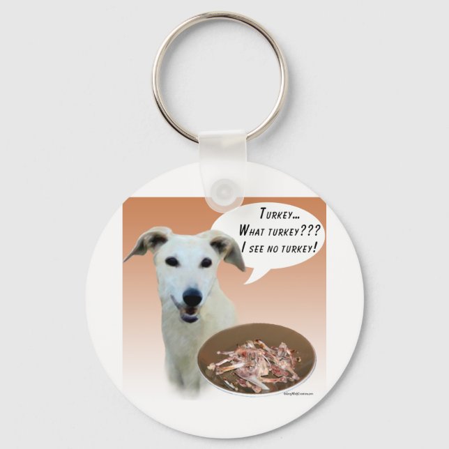 Greyhound Turkey Key Ring (Front)