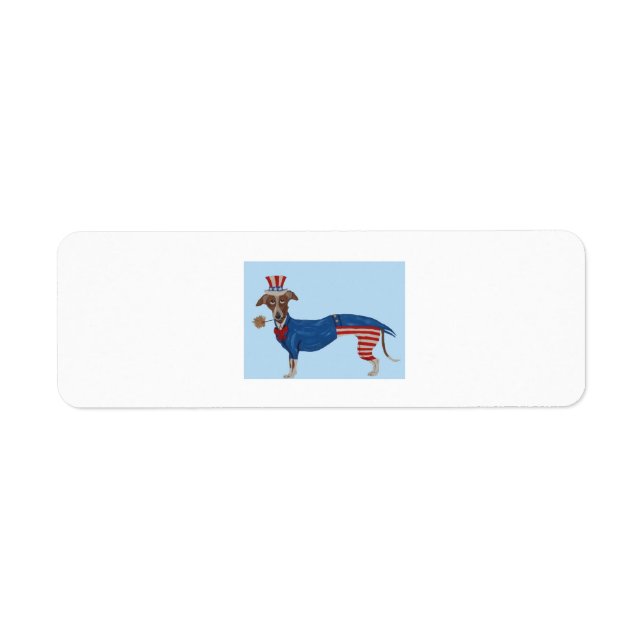 Greyhound Uncle Sam Return Address Label (Front)