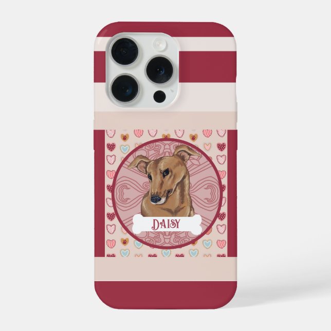 Greyhound Valentine Heart iPhone 11 Pro Case  (Back)