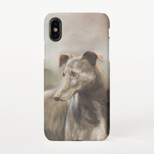 Greyhound vintage oil painting iPhone case