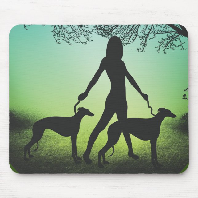 Greyhound Walk  Mouse Pad (Front)