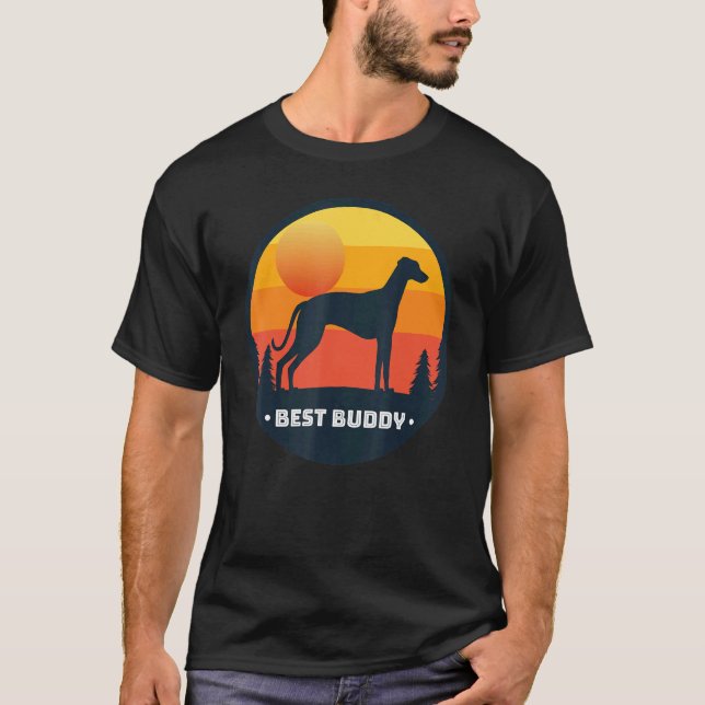 Greyhound Windhound Retro 16 T-Shirt (Front)