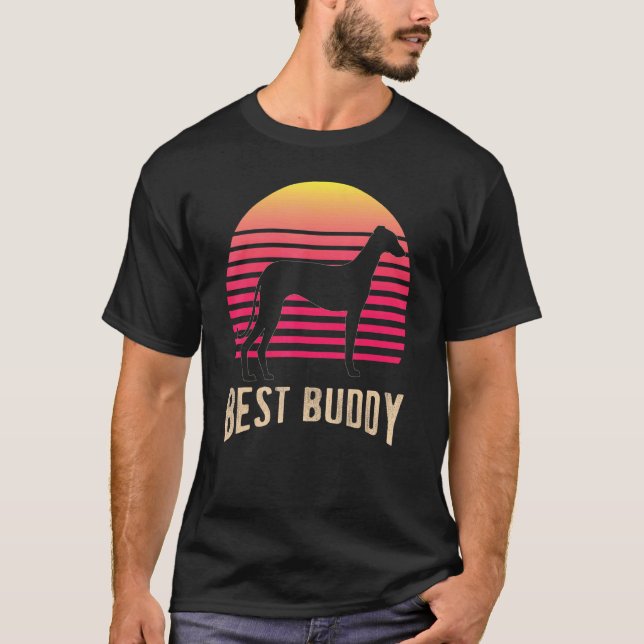 Greyhound Windhound Retro 2 T-Shirt (Front)