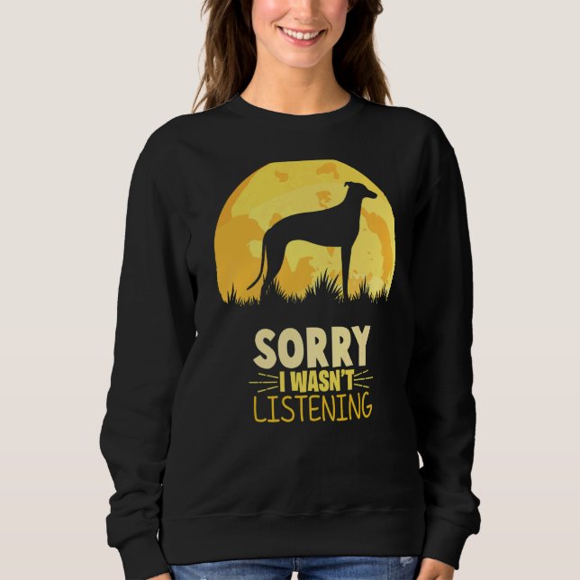 Greyhound Windhound Retro Sweatshirt (Front)