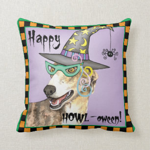 Greyhound Witch Cushion