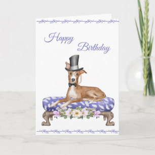 Greyhound with Monocle Card