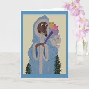 Greyhound with White Dove Card
