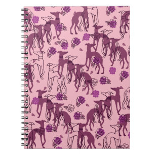 Greyhounds Garden Artwork Greyhound Roses Notebook