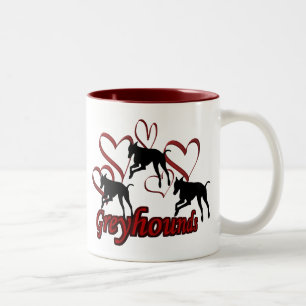 Greyhounds Hearts Dog Lover Photo Coffee Mug