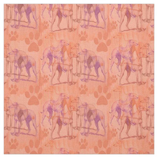 Greyhounds in the fog fabric (Swatch)