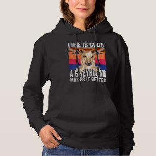 Greyhounds Makes Your Life Good Vintage Hoodie