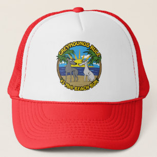 GREYHOUNDS RULE 45 Mph BEACH BUM Trucker Hat
