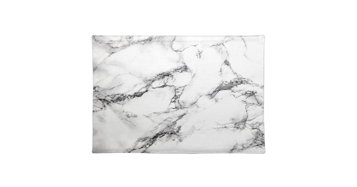 Greyish White Marble Placemat Zazzle