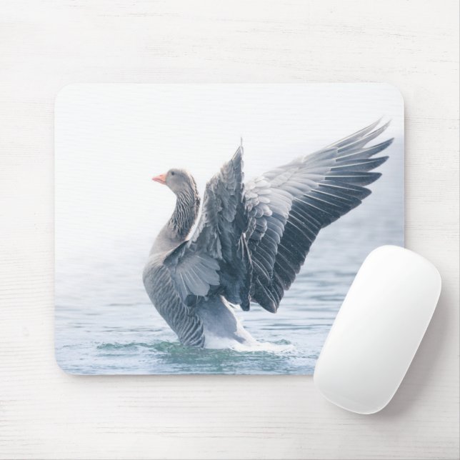 Greylag goose nature photo mouse pad (With Mouse)