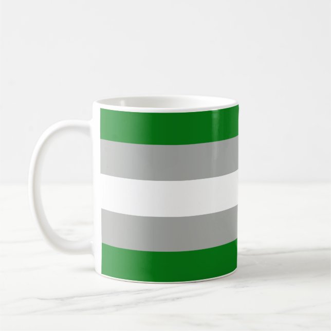 Greyromantic Pride Flag Coffee Mug (Left)