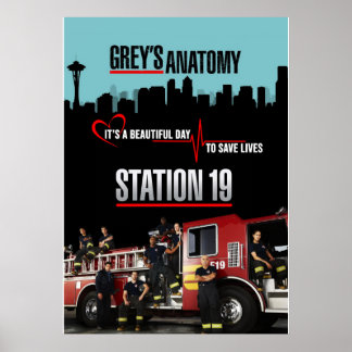 Greys Anatomy and Station 19 Poster