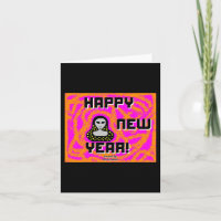 Greys New Year Wishes Small Greeting Card