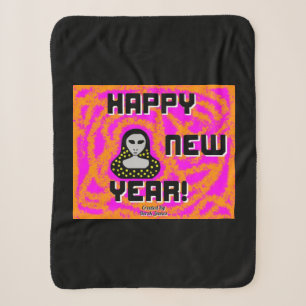 Greys New Year Wishes Small Sherpa Blanket