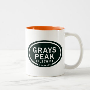 Greys Peak 14,270 FT Colorado Rocky Mountain Two-Tone Coffee Mug