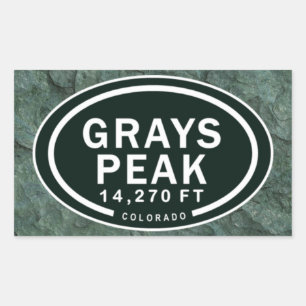 Greys Peak CO 14,270 FT Colorado Rocky Mountain Rectangular Sticker