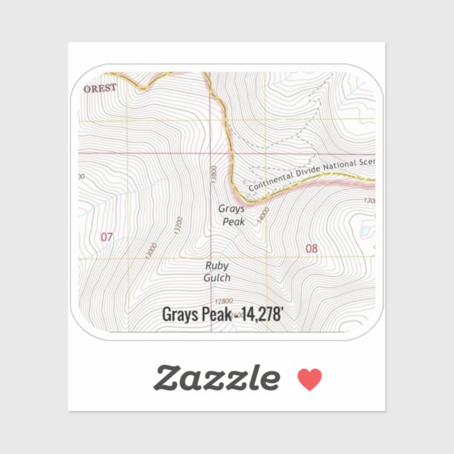 Greys Peak Colorado Fourteener (Sheet)
