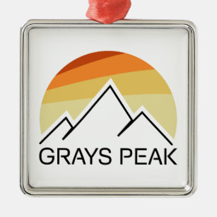 Greys Peak Retro Metal Ornament