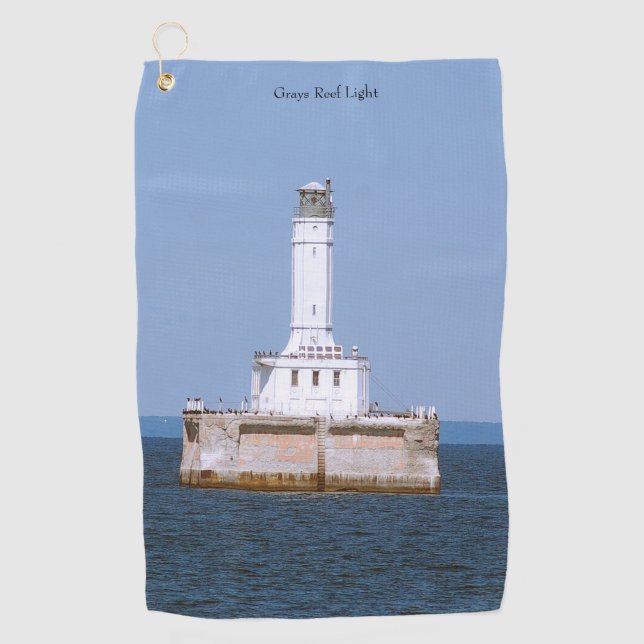 Greys Reef Light golf towel (Front)