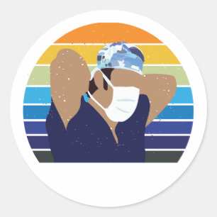 greys scrub cap classic round sticker